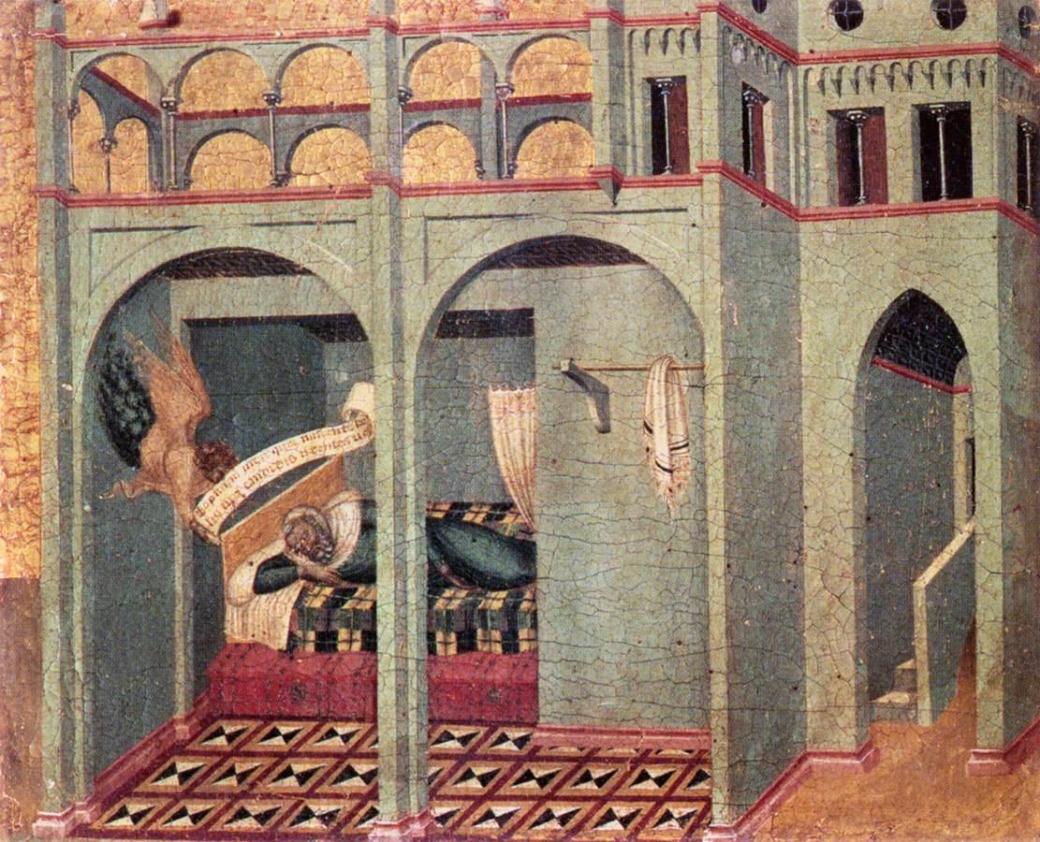 Pietro_Lorenzetti_-_Predella_panel_-_The_Annunciation_to_Sobac_-_WGA13540